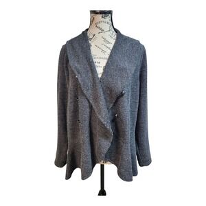 Maurices plus size ruffled military jacket Size 0 Gray Women's